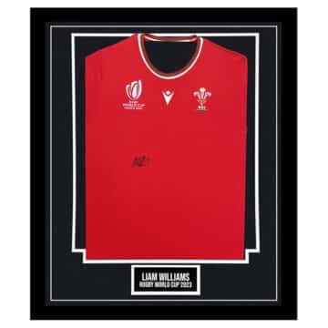 Signed Liam Williams Framed Wales Shirt - Rugby World Cup 2023