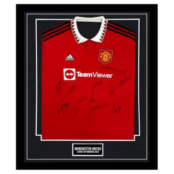 Signed Manchester United Framed Shirt - League Cup Winners 2023