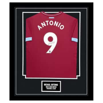 Signed Michail Antonio Framed Shirt - West Ham United FC Autograph