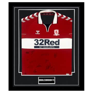 Signed Middlesbrough FC Framed Shirt - Championship Squad 2021