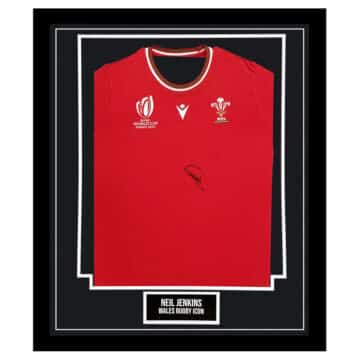 Signed Neil Jenkins Framed Shirt - Wales Rugby Icon