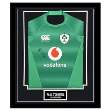 Signed Paul O'Connell Framed Shirt - Ireland Rugby Autograph