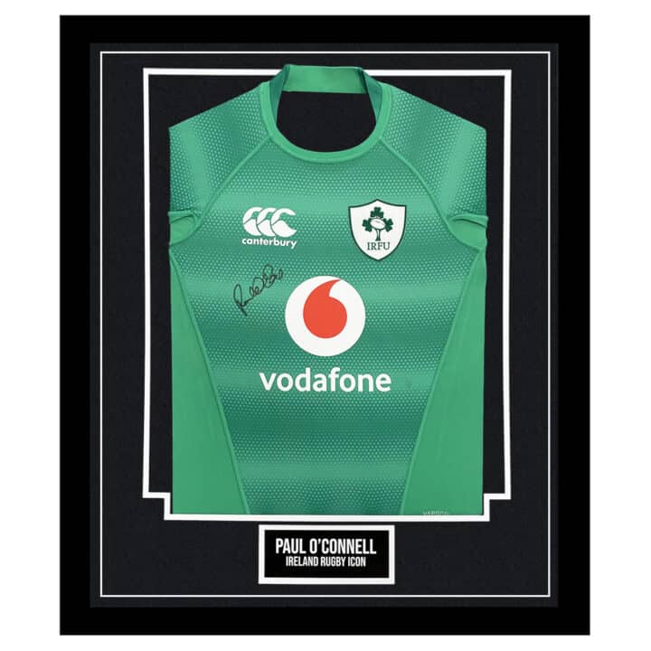 Signed Paul O'Connell Framed Shirt - Ireland Rugby Icon