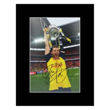 Signed Per Mertesacker Photo Display - 16x12 FA Cup Winner 2015