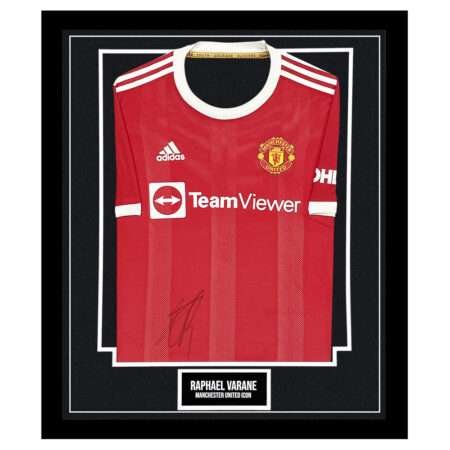 Signed Raphael Varane Framed Shirt - Manchester United Icon