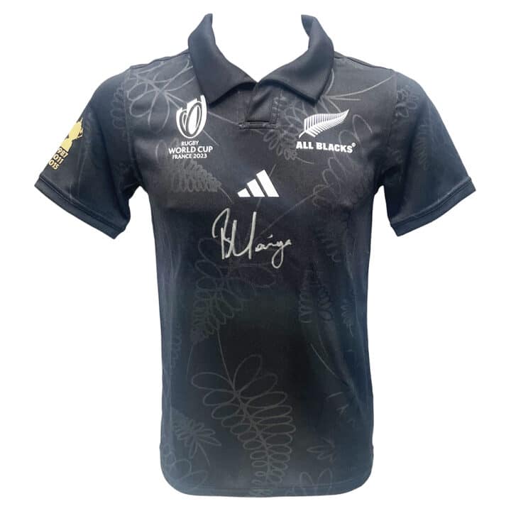 Signed Richie Mo'unga New Zealand Shirt - Rugby World Cup 2023