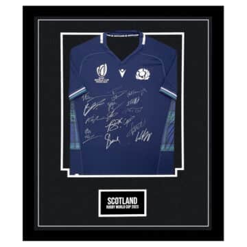 Signed Scotland Framed Shirt - Rugby World Cup 2023