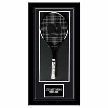 Signed Stefanos Tsitsipas Framed Racket - Tennis Icon Autograph