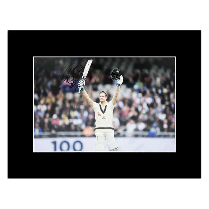 Signed Steve Smith Photo Display 16x12 - Australia Cricket Icon Autograph