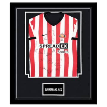 Signed Sunderland Framed Shirt - Championship Squad 2023