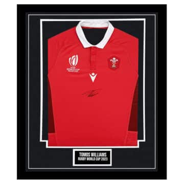 Signed Tomos Williams Framed Shirt - Rugby World Cup 2023