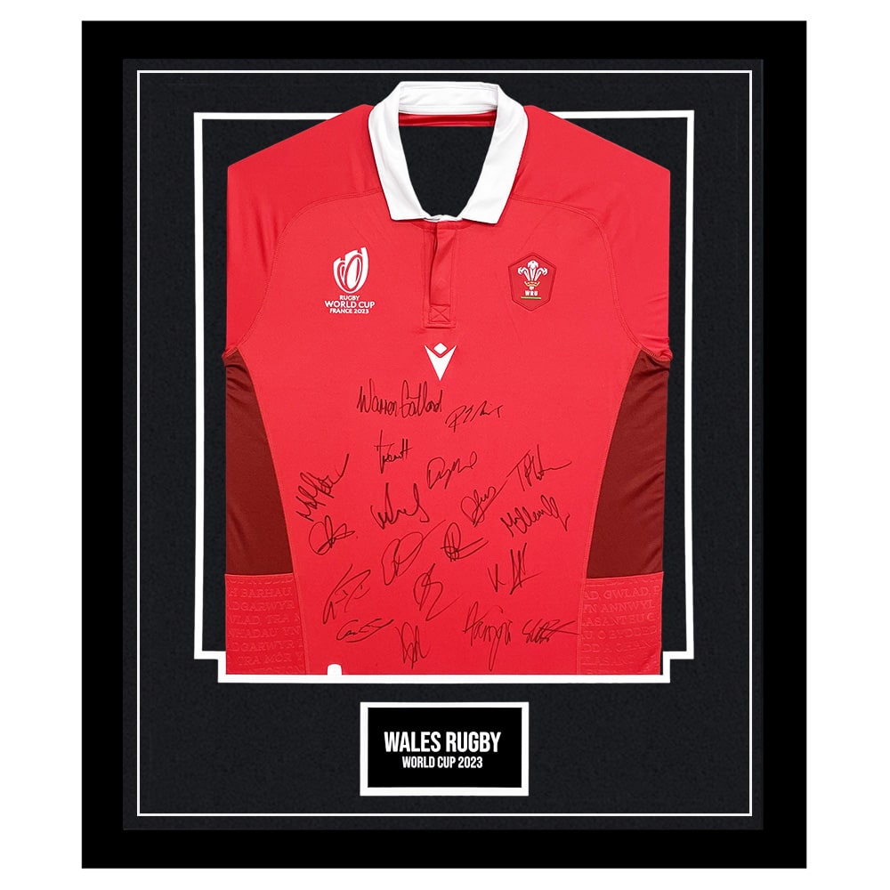 Signed Wales Rugby Framed Shirt - World Cup 2023 Autograph