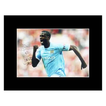 Signed Yaya Toure Photo Display 16x12 - Manchester City Icon