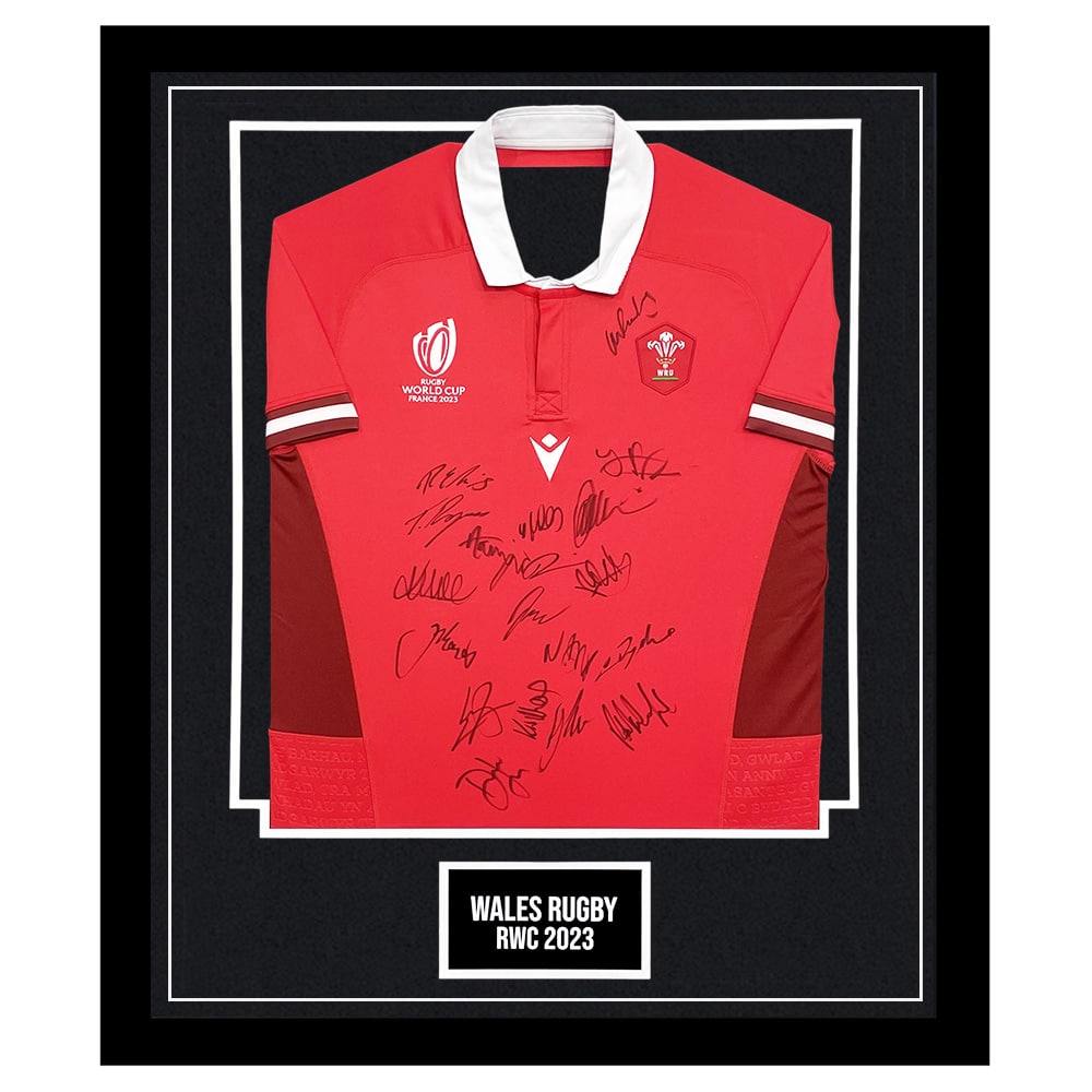 Wales Rugby Signed Framed Shirt - RWC 2023 Autograph