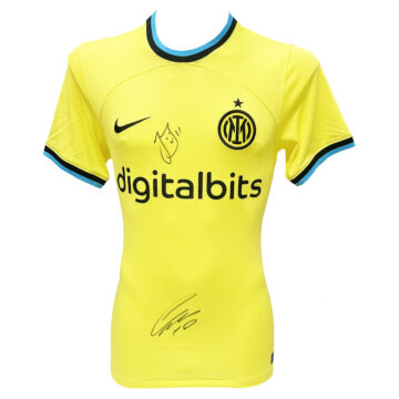 Signed Lautaro Martinez & Juan Cuadrado Shirt - Inter Milan Icons