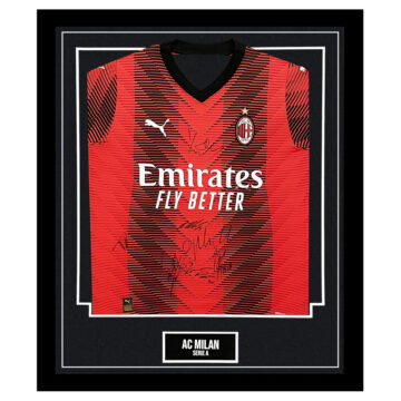 AC Milan Signed Framed Shirt - Serie A Squad Autograph