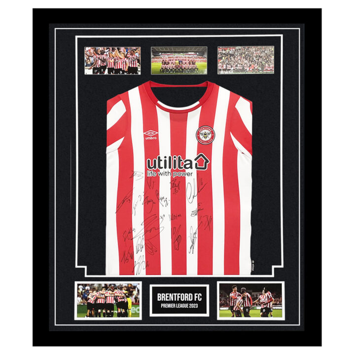 Brentford FC Signed Framed Shirt - Premier League 2023 Squad