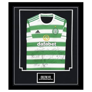 Celtic FC Signed Framed Shirt - Scottish Premiership Winners 2022