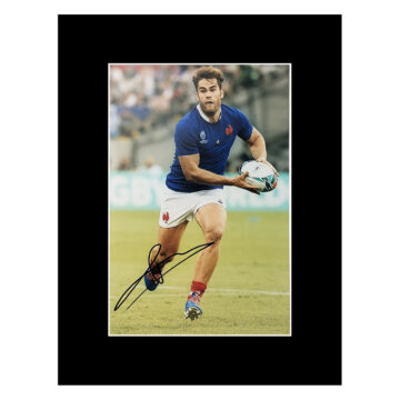 Damian Penaud Signed Photo Display 16x12 - France Rugby Icon