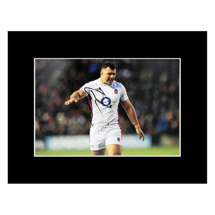 Ellis Genge Signed Photo Display - 16x12 England Rugby Icon