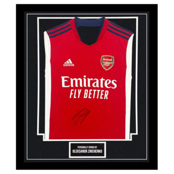 Framed Oleksandr Zinchenko Signed Shirt - Arsenal FC Autograph