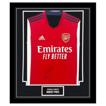 Framed Robert Pires Signed Shirt - Arsenal FC Autograph