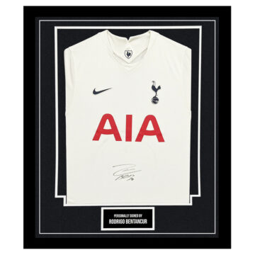 Framed Rodrigo Bentancur Signed Shirt - Tottenham Hotspur Autograph