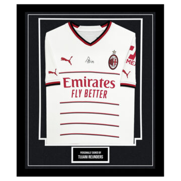 Framed Tijjani Reijnders Signed Shirt - AC Milan Autograph