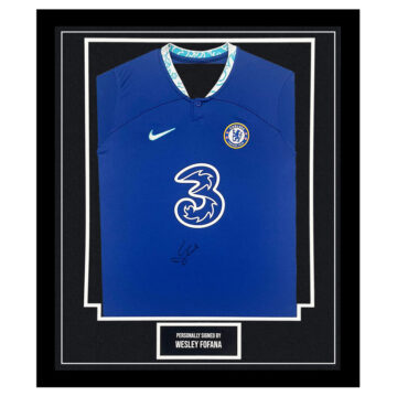 Framed Wesley Fofana Signed Shirt - Chelsea FC Autograph