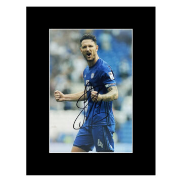 Signed Sean Morrison Photo Display 16x12 - Cardiff City Icon Signature