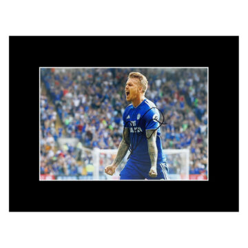 Signed Danny Ward Photo Display 16x12 - Cardiff City Icon