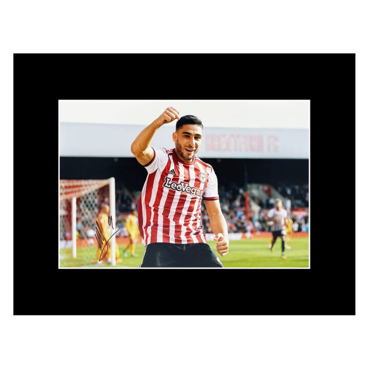 Signed Neal Maupay Photo Display 16x12 - Brentford Icon