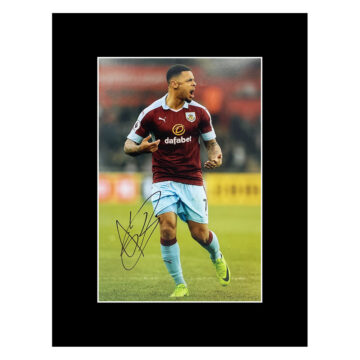 Signed Andre Gray Photo Display 16x12 - Burnley Icon Autograph