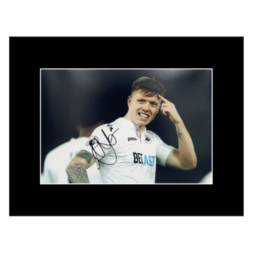 Signed Alfie Mawson Photo Display 16x12 - Swansea City Memorabilia