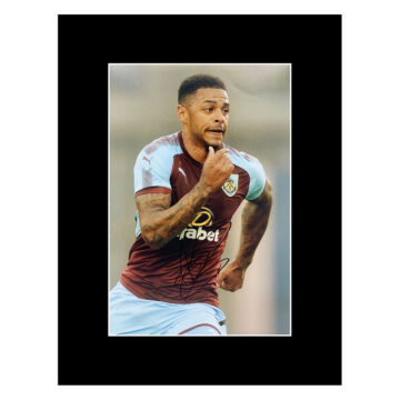 Signed Andre Gray Photo Display 16x12 - Burnley Icon Signature