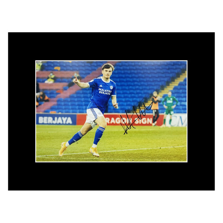 Signed Mark Harris Photo Display 16x12 - Cardiff City Icon