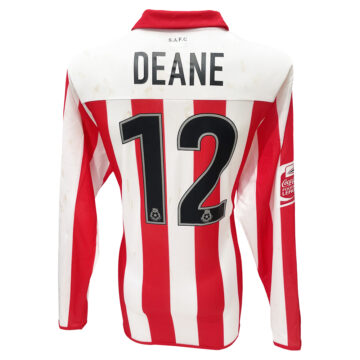 Signed Brian Deane Match Worn Sunderland Shirt - Championship Winner 2005