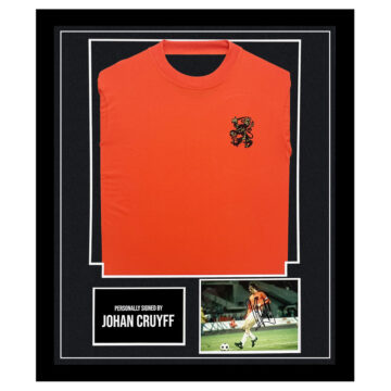 Framed Johan Cruyff Signed Display - Holland Icon Shirt