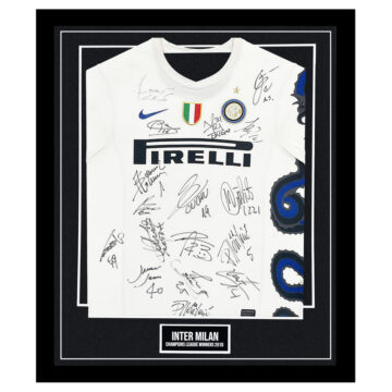 Signed Inter Milan Framed Shirt - Champions League Winner 2010