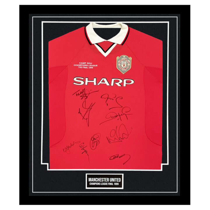 Manchester United Signed Framed Shirt - Champions League Final 1999