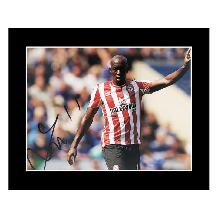 Signed Yoane Wissa Photo Display 12×10 – Brentford Icon