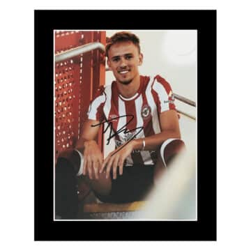 Signed Mikkel Damsgaard Photo Display 12×10 – Brentford Icon