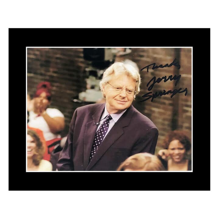 Signed Jerry Springer Photo Display 12×10 – TV Icon