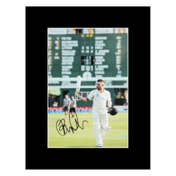 Signed Brendon McCullum Photo Display 16×12 – New Zealand Icon