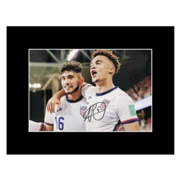 Signed Ricardo Pepi & Antonee Robinson Photo Display 16×12 – Germany Icon