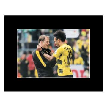 Signed Pierre-Emerick Aubameyang Photo Display 16×12 – Borussia Dortmund Icon