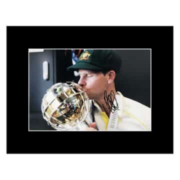 Signed Steve Smith Photo Display – 16×12 Australia Icon