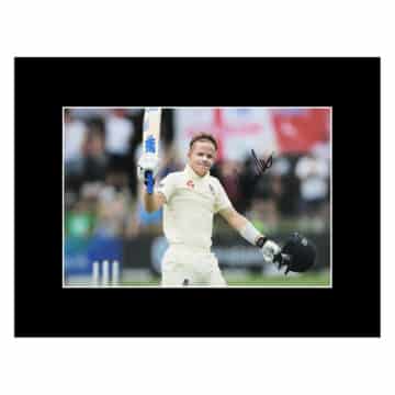 Signed Ollie Pope Photo Display – 16×12 England Icon