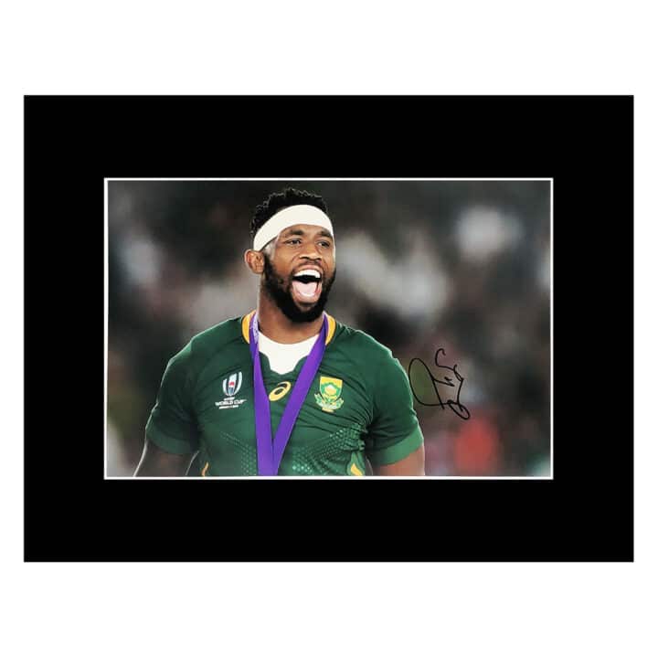 Signed Siya Kolisi Photo Display – 16×12 South Africa Icon