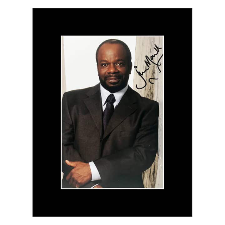 Signed Joseph Marcell Photo Display – 16×12 TV Icon